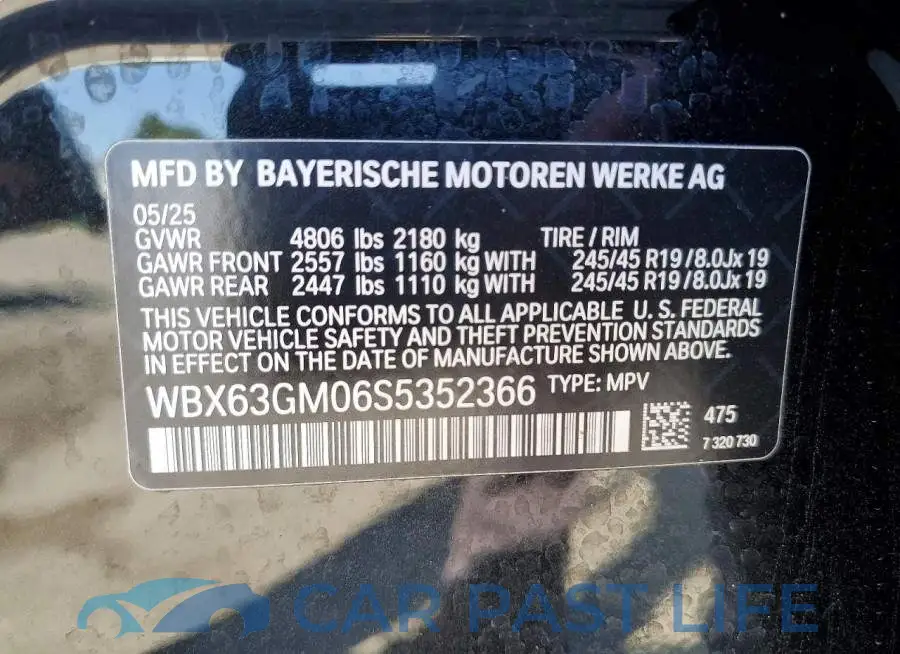 WBX63GM06S5352366# 12