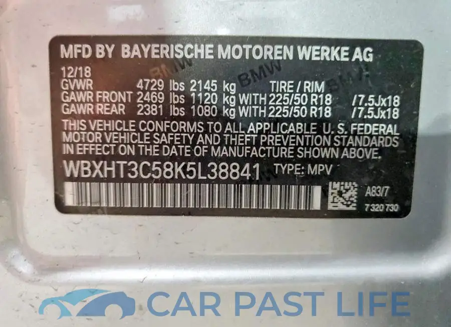 WBXHT3C58K5L38841# 13