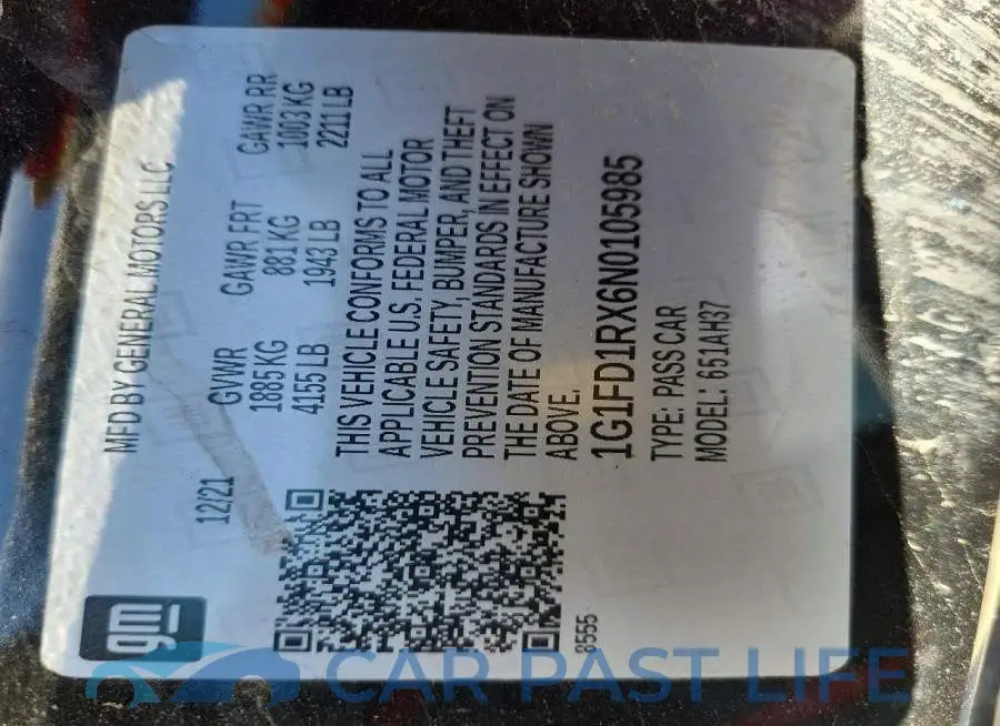 1G1FD1RX6N0105985# 13