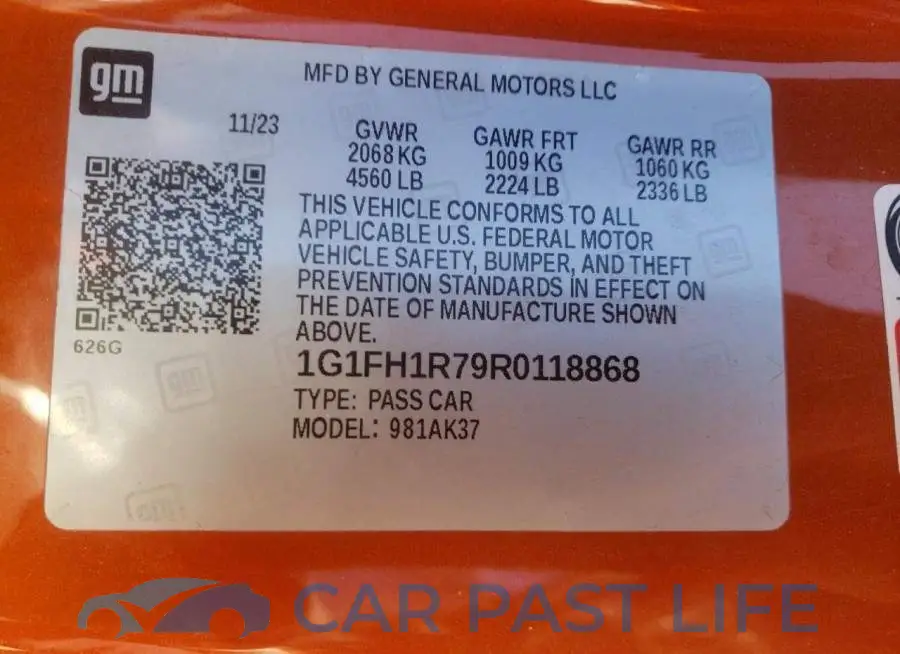 1G1FH1R79R0118868# 12