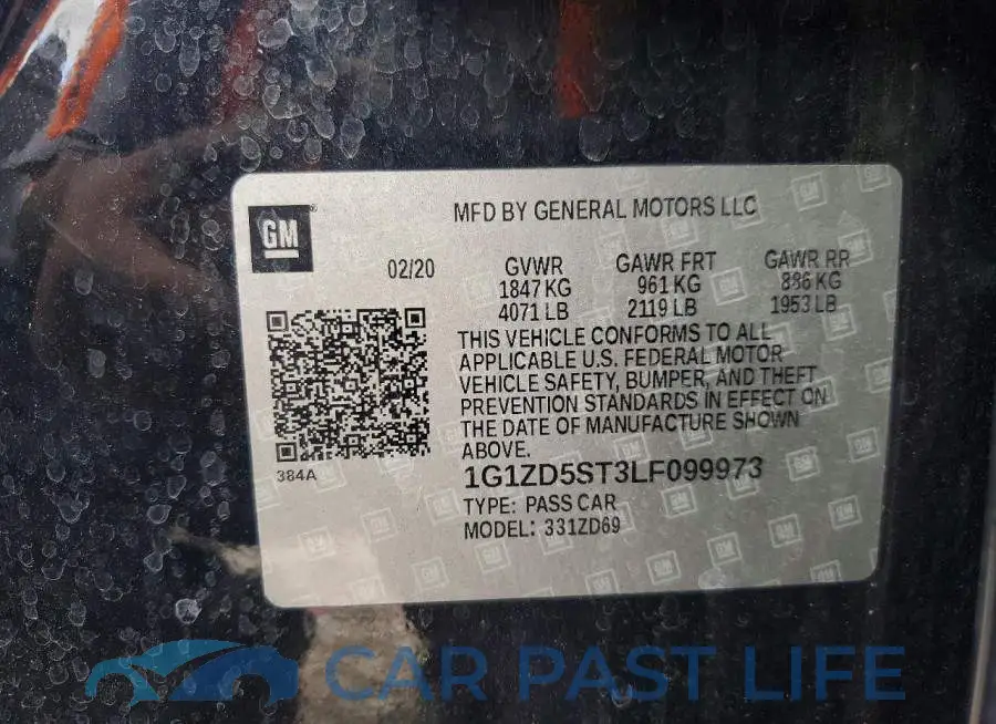 1G1ZD5ST3LF099973# 12