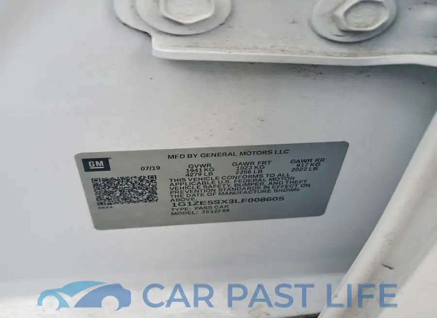 1G1ZE5SX3LF008605# 13