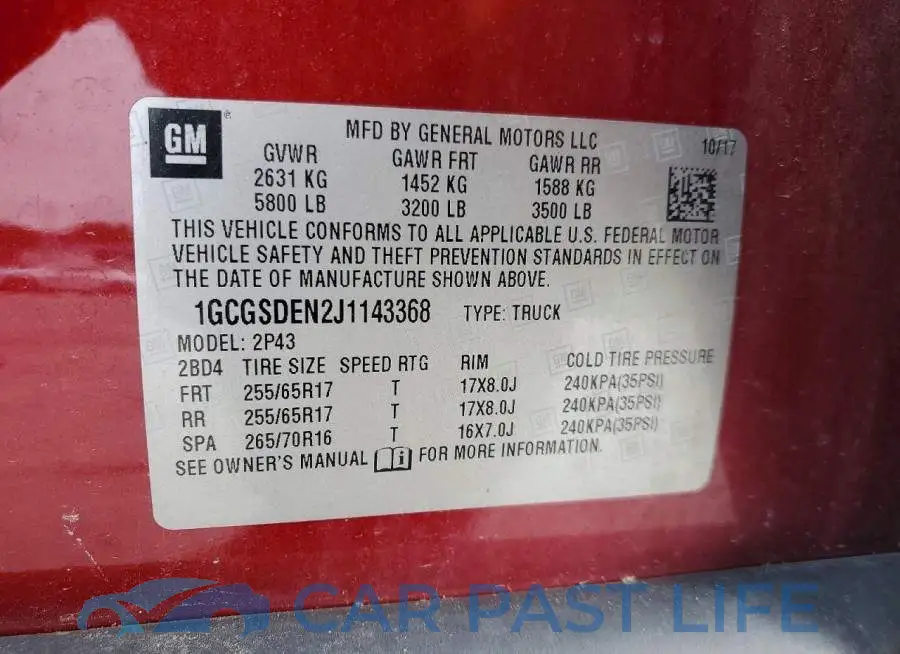 1GCGSDEN2J1143368# 13