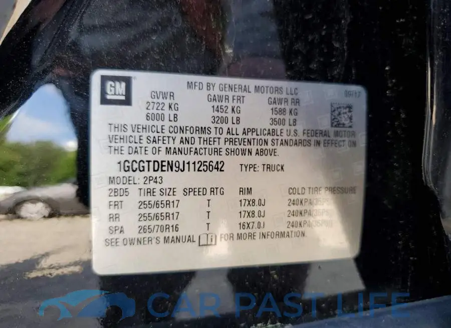 1GCGTDEN9J1125642# 12