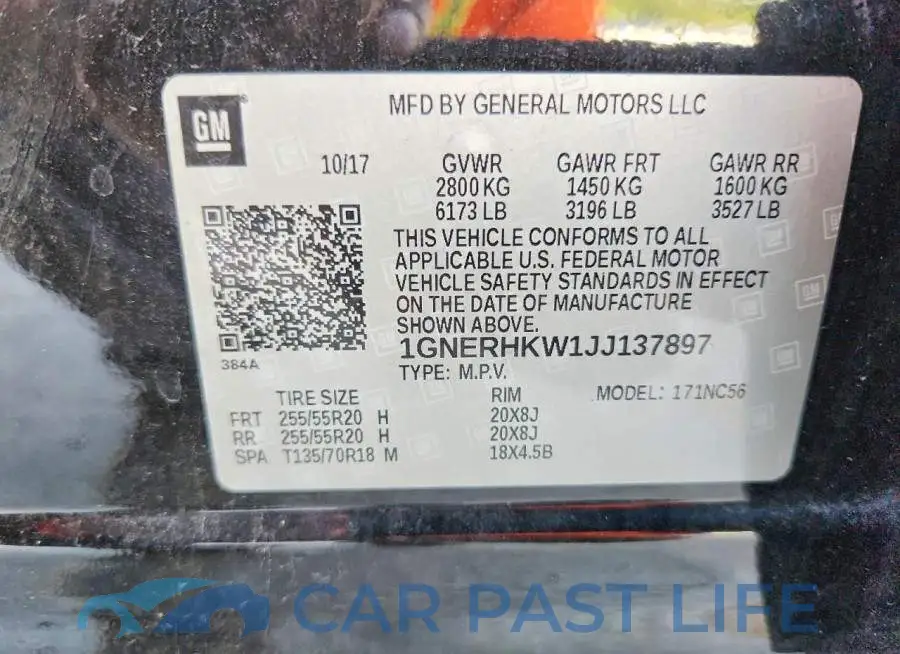 1GNERHKW1JJ137897# 14