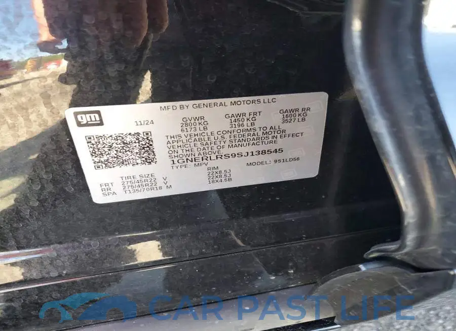 1GNERLRS9SJ138545# 12