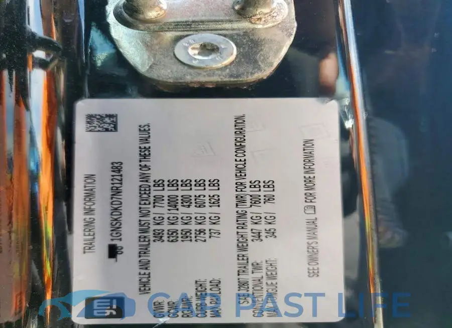 1GNSKDKD7NR121483# 13