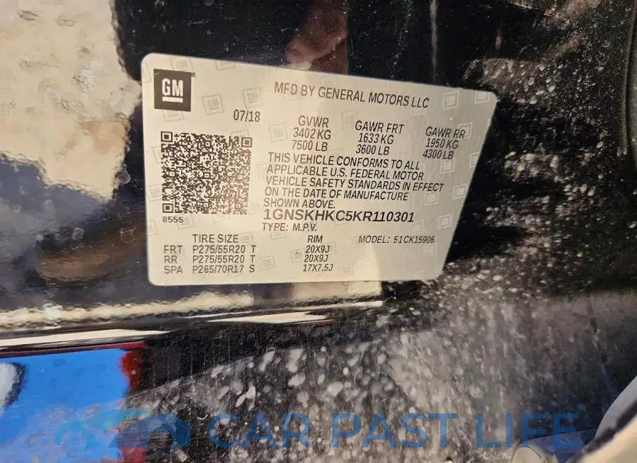 1GNSKHKC5KR110301# 14
