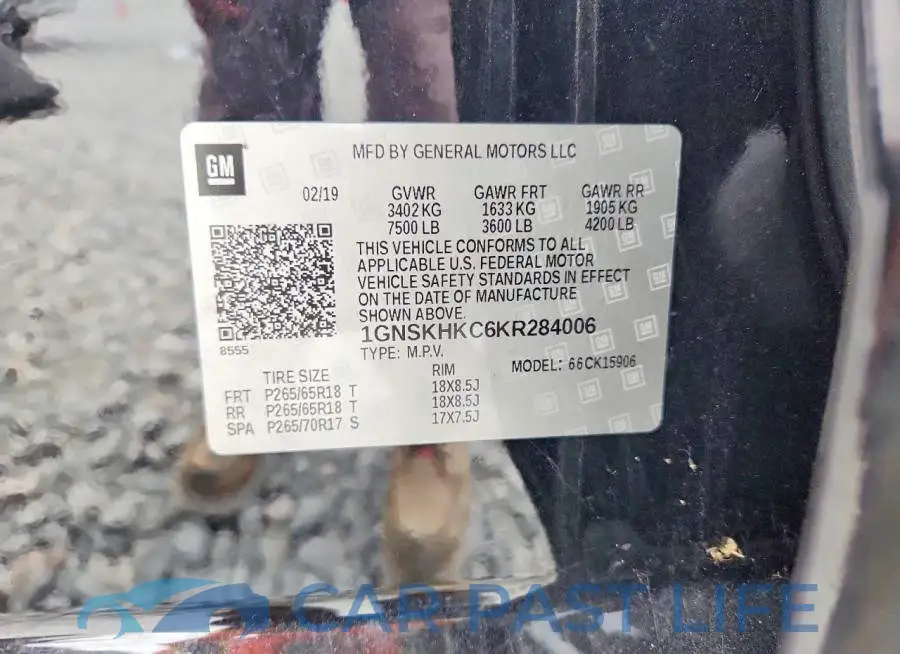 1GNSKHKC6KR284006# 13
