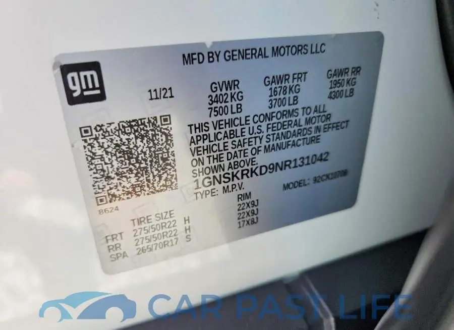1GNSKRKD9NR131042# 14