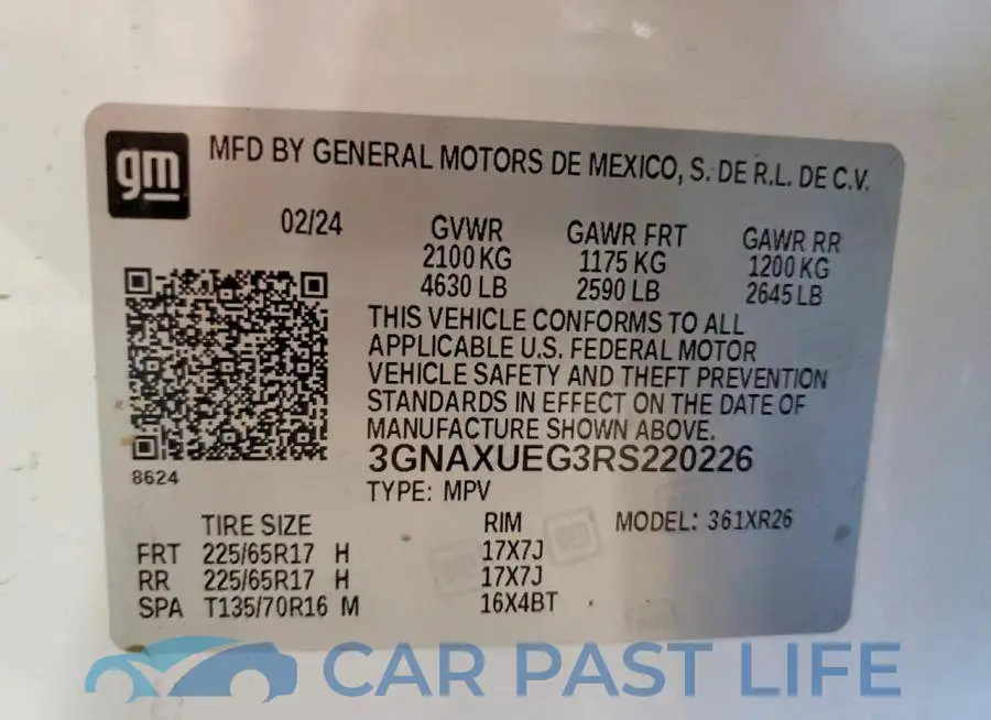 3GNAXUEG3RS220226# 14