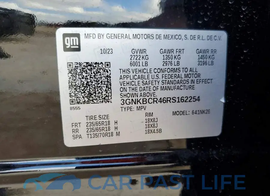 3GNKBCR46RS162254# 12