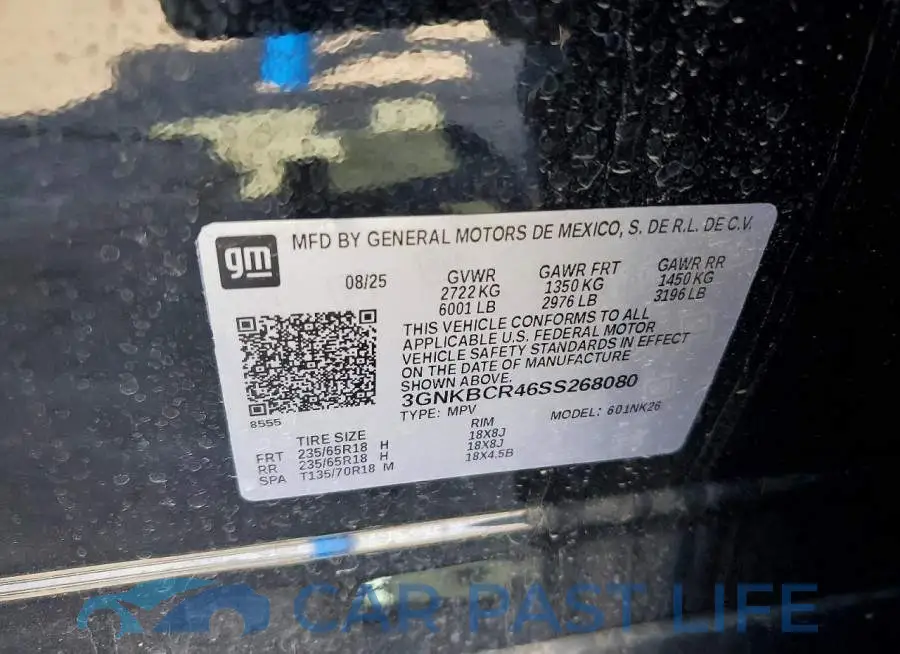 3GNKBCR46SS268080# 13