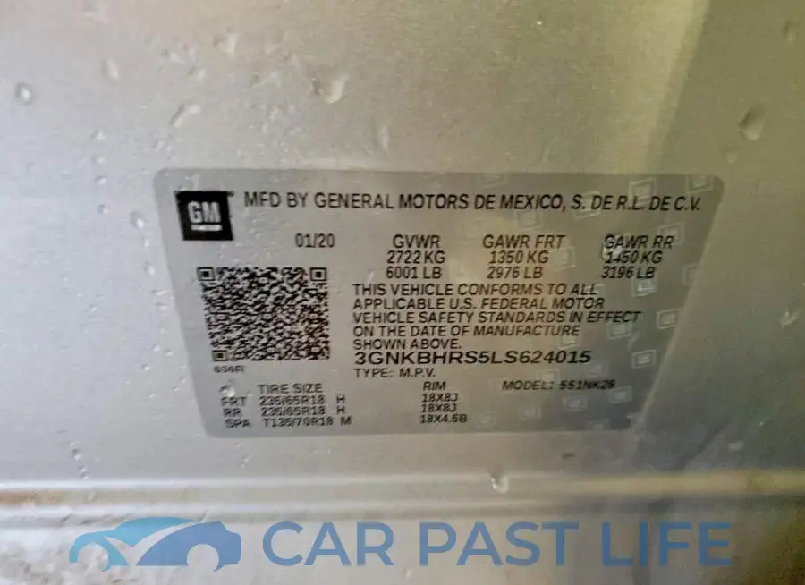 3GNKBHRS5LS624015# 13