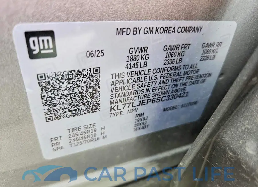 KL77LJEP6SC330421# 13