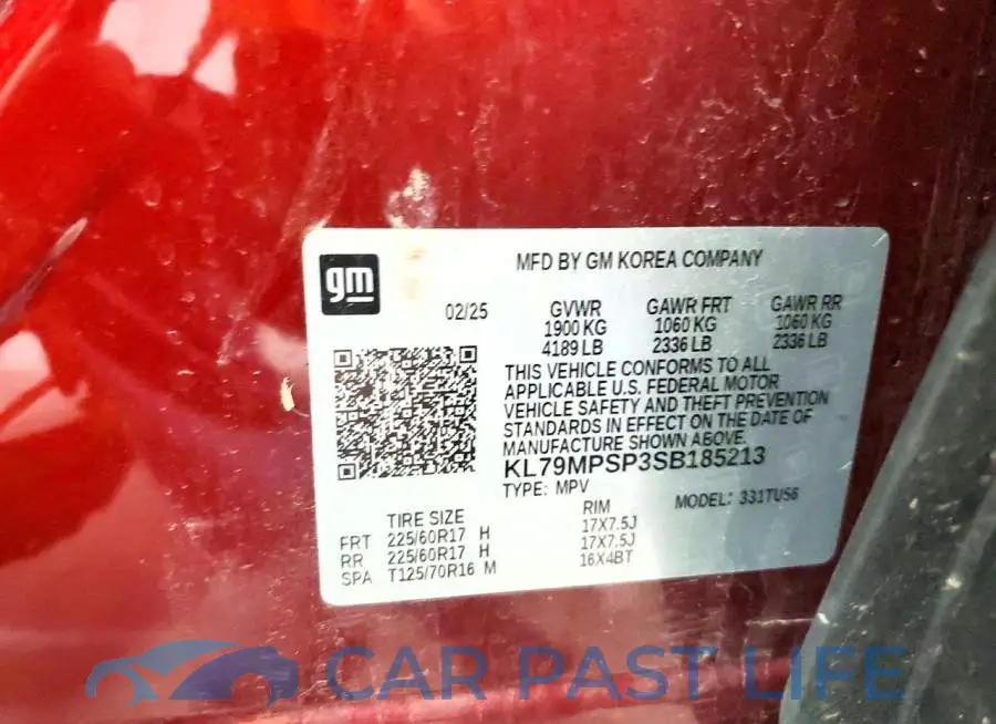 KL79MPSP3SB185213# 13