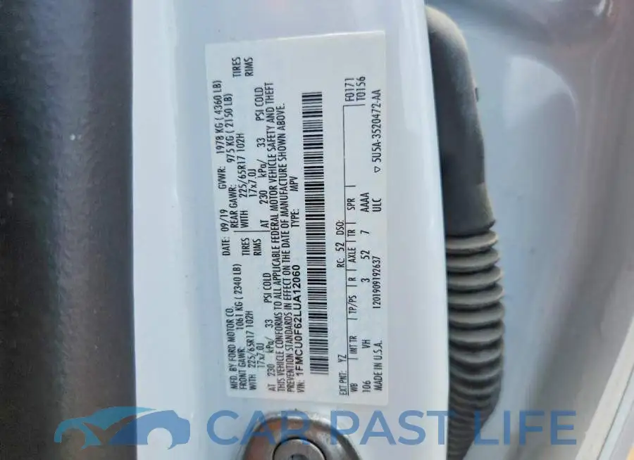 1FMCU0F62LUA12060# 12