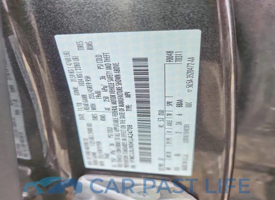 1FMCU0J90KUA24708# 12
