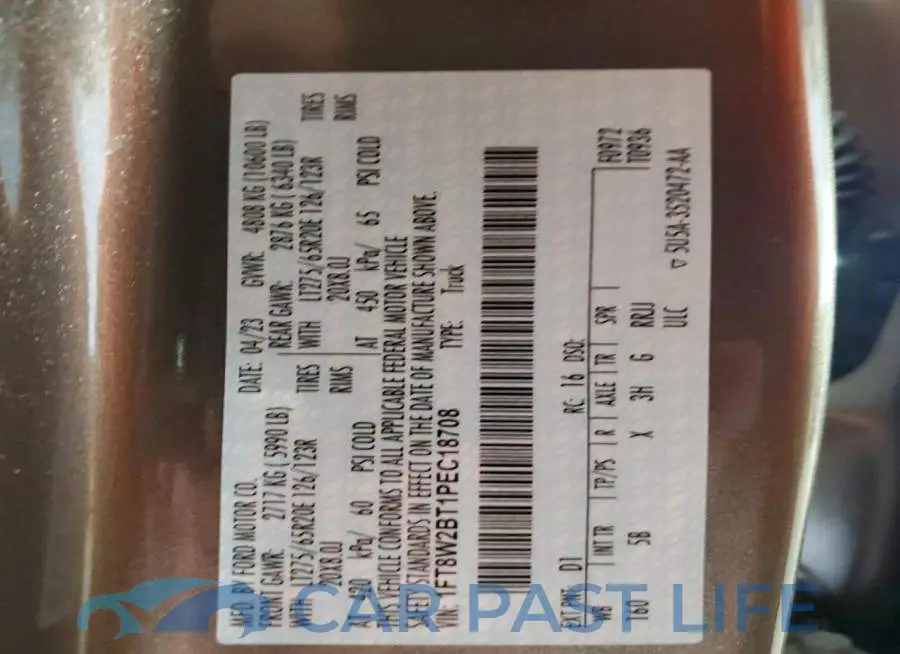 1FT8W2BT1PEC18708# 12