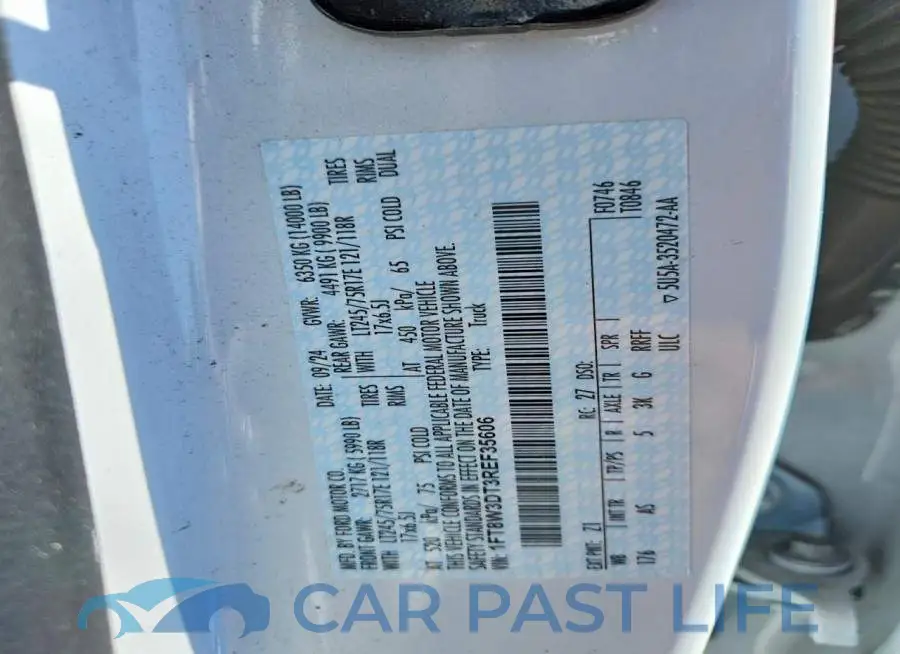 1FT8W3DT3REF35606# 12