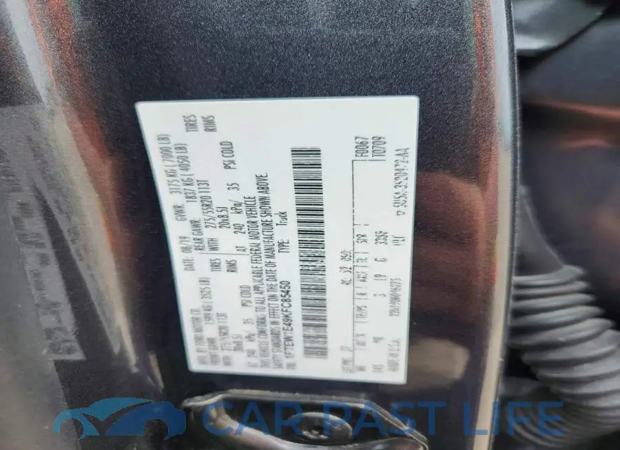 1FTEW1E49KFC85450# 12