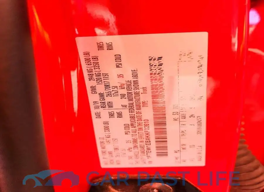 1FTEW1EBXKKF02610# 12