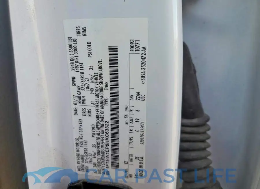 1FTEW1EP8HKC63322# 12