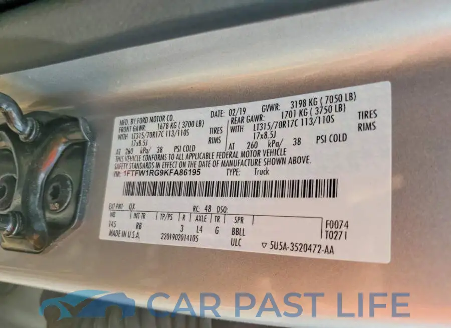 1FTFW1RG9KFA86195# 12
