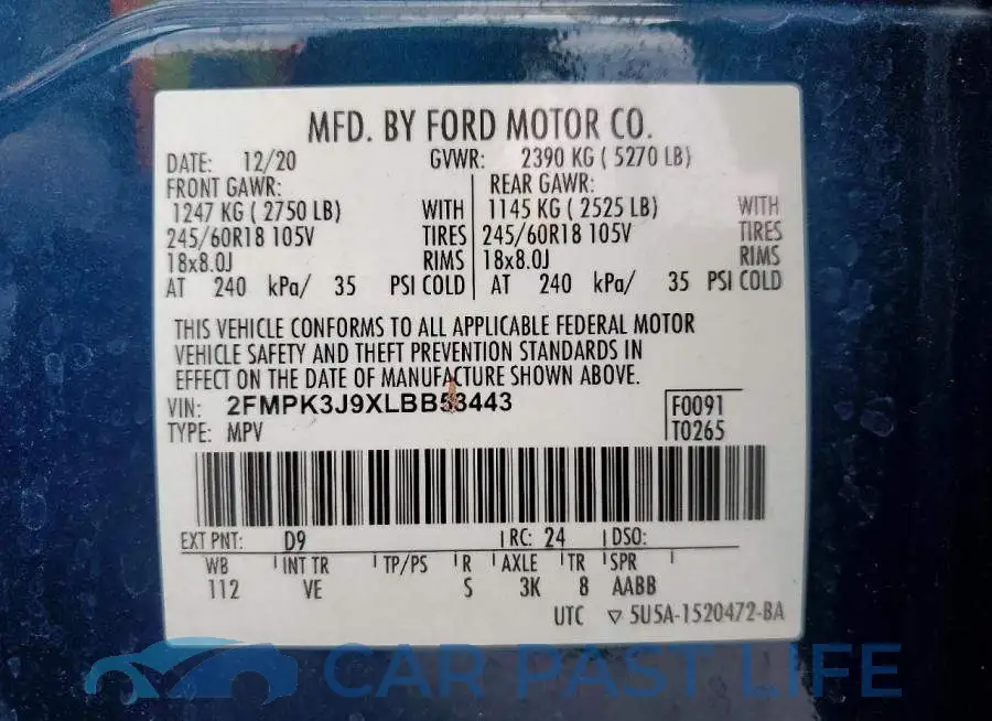 2FMPK3J9XLBB53443# 14