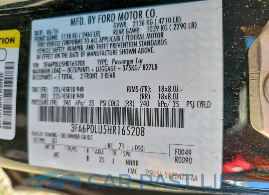 3FA6P0LU5HR165208# 13