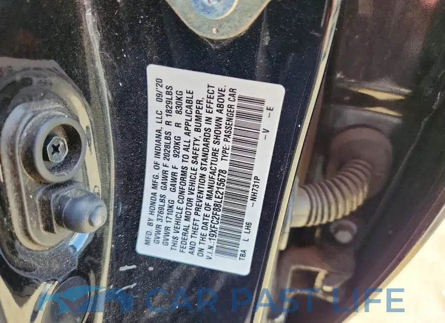 19XFC2F88LE215678# 12