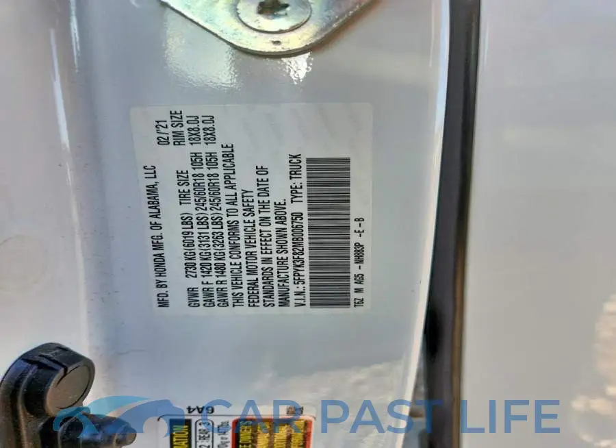 5FPYK3F82MB006750# 12