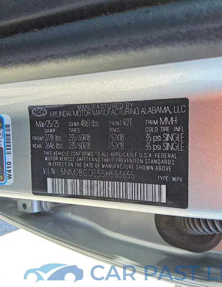 5NMJBCDE5SH553655# 13