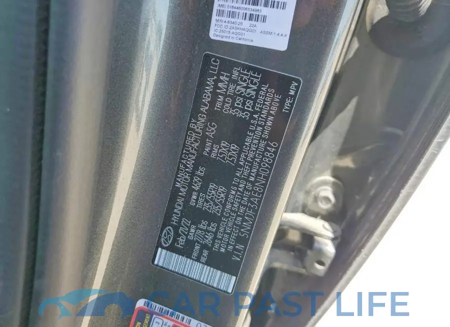 5NMJF3AE8NH098846# 13