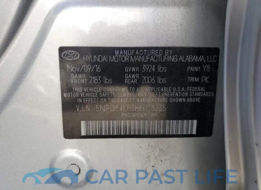 5NPD84LF3HH158235# 12