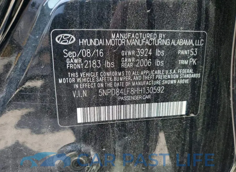 5NPD84LF8HH130592# 12