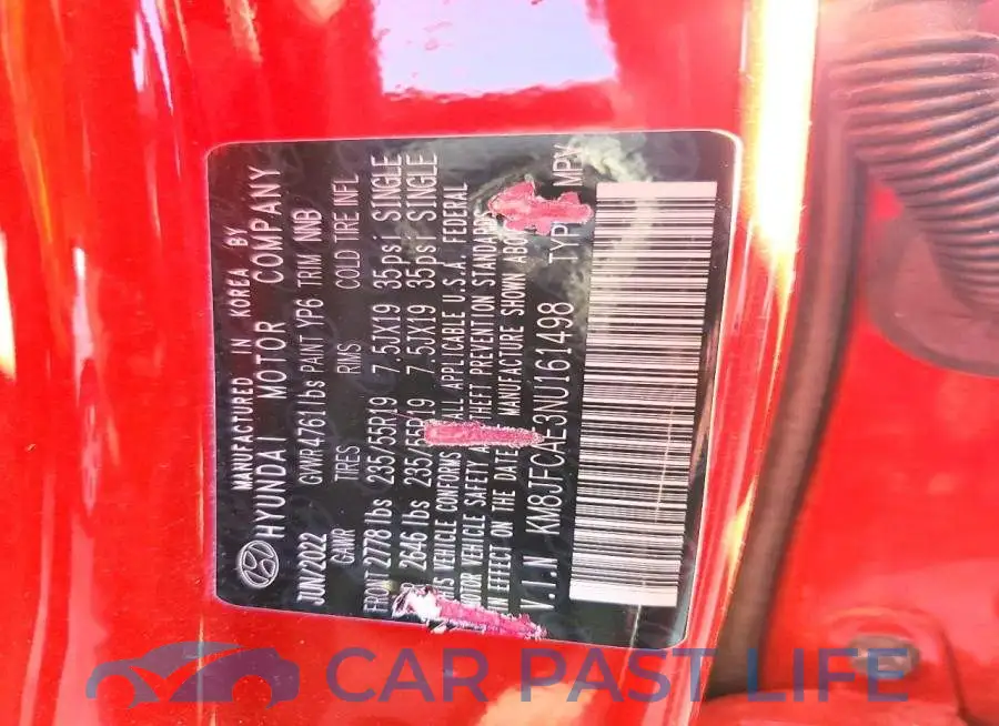KM8JFCAE3NU161498# 13