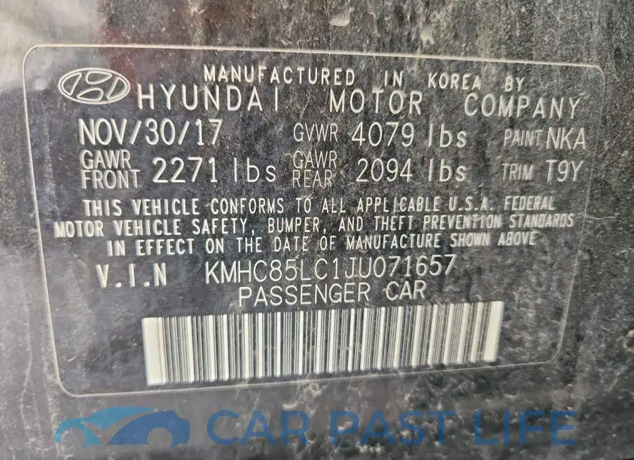 KMHC85LC1JU071657# 12