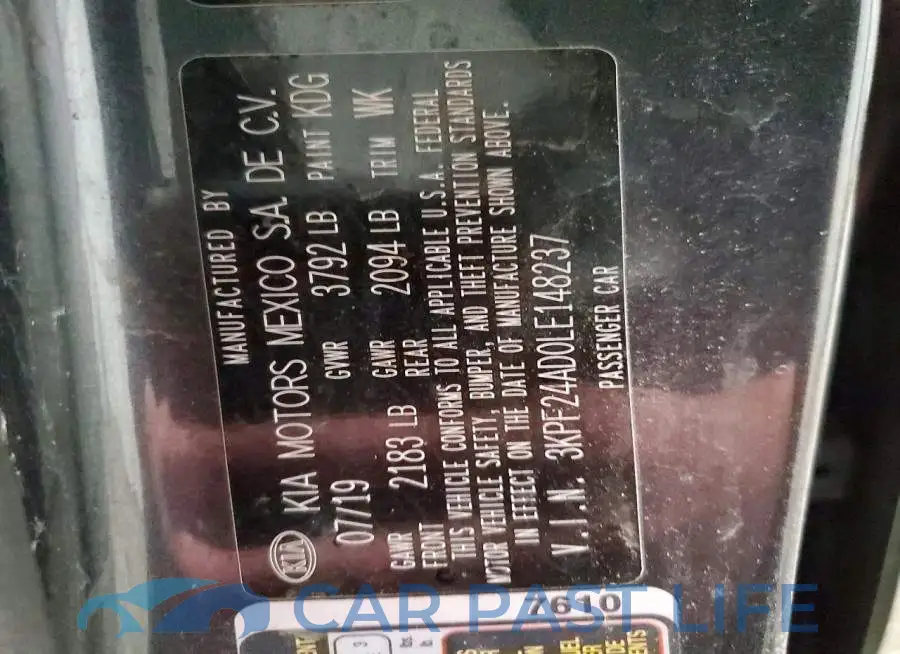 3KPF24AD0LE148237# 12