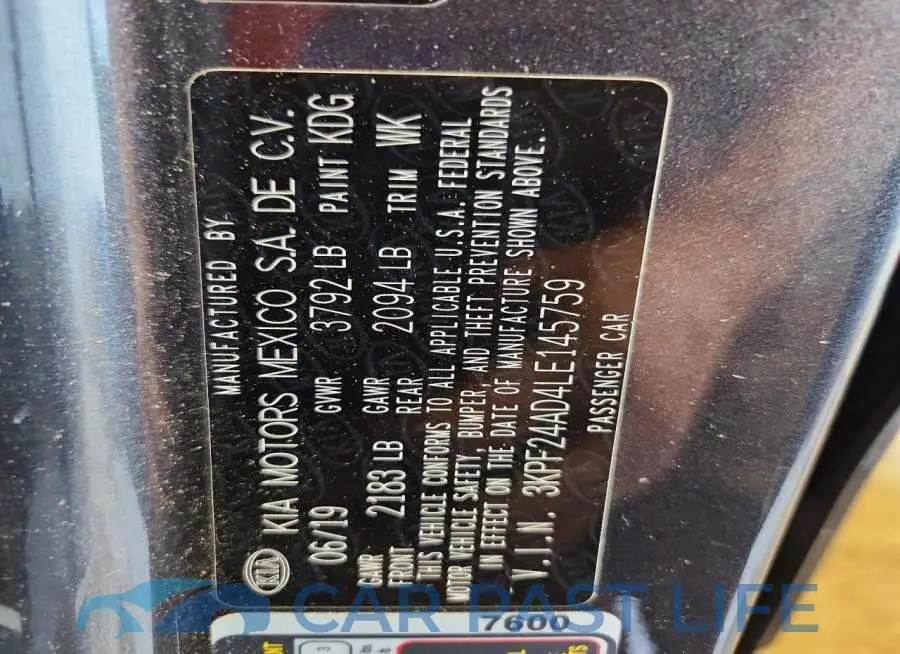 3KPF24AD4LE145759# 13