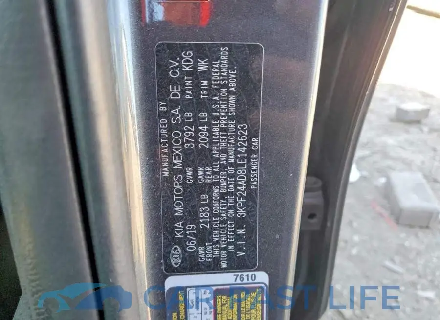 3KPF24AD8LE142623# 12
