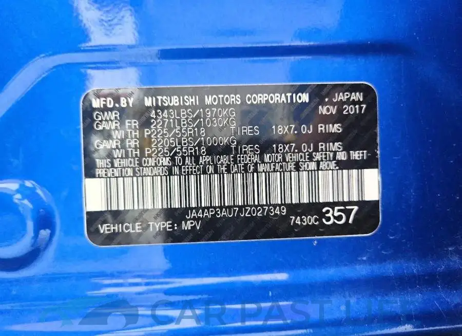 JA4AP3AU7JZ027349# 14