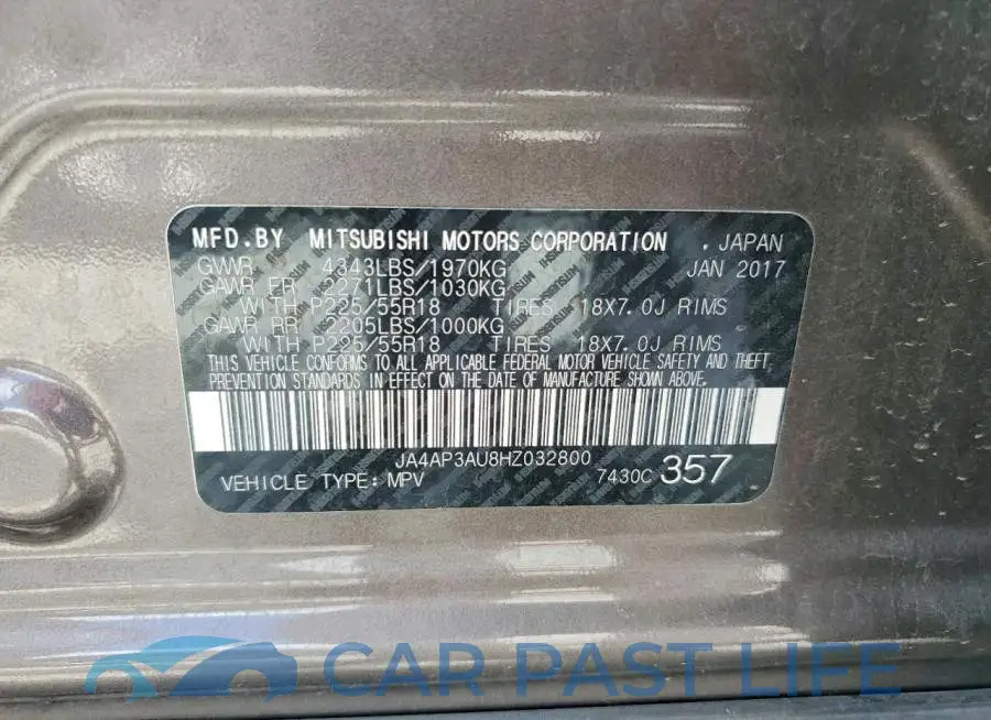 JA4AP3AU8HZ032800# 12