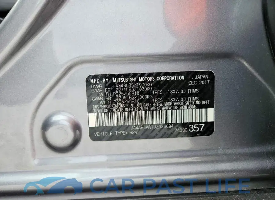 JA4AP3AW1JZ036694# 13