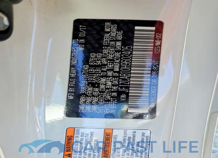 JF1ZCAB10H9602405# 13