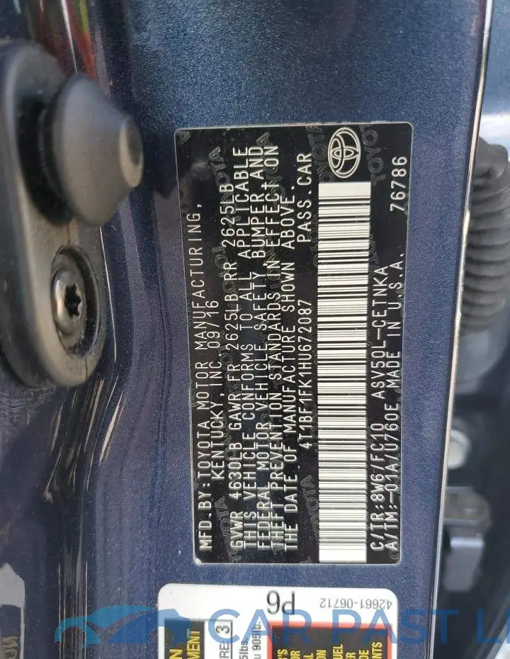 4T1BF1FK1HU672087# 12