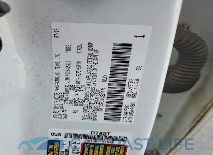 5TFEW5F18HX227974# 12