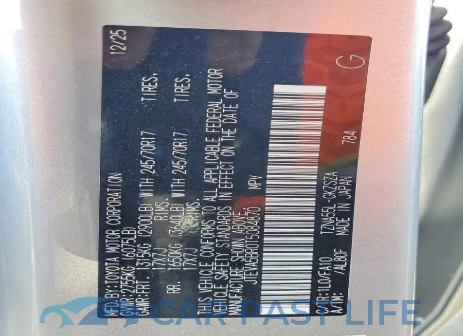 JTEVA5BR0T5084870# 13