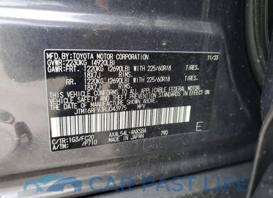 JTM16RFV3RJ043975# 13