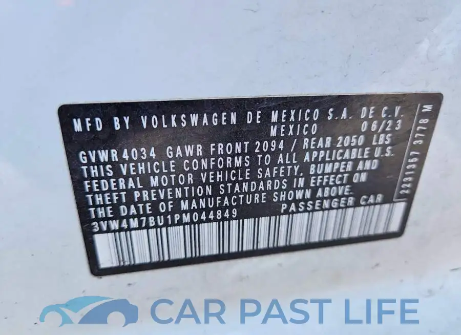 3VW4M7BU1PM044849# 12